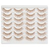 Light Brown Eyelash False Lashes - 14mm Natural Light Brown