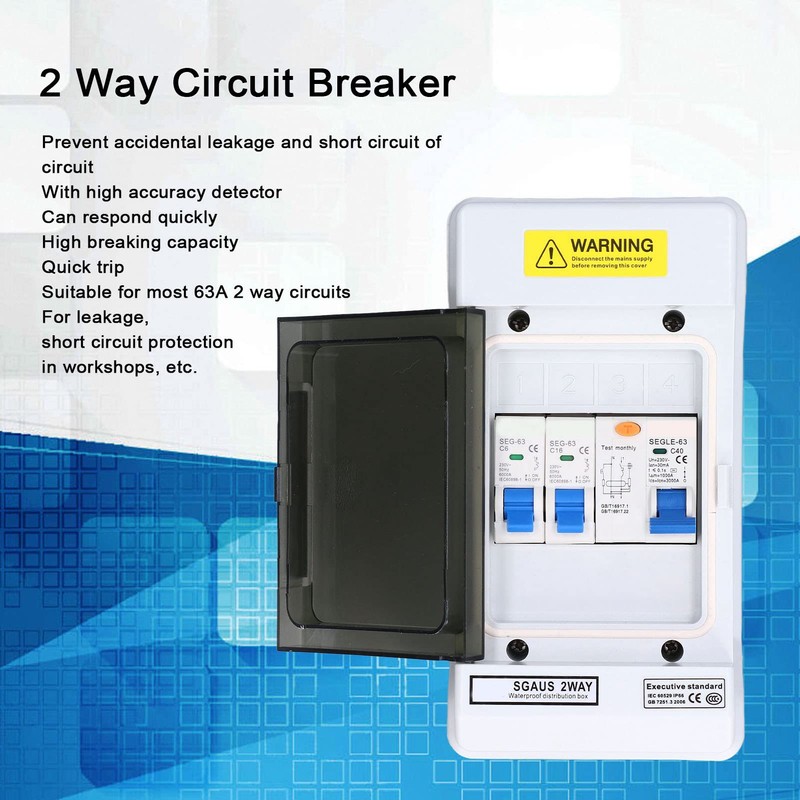 Mini Leakage Circuit Breaker, Universal Protective Circuits Breakers IP66 40A