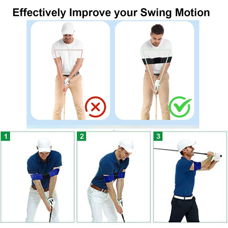 Garegce Golf Connection Band, Golf Swing Training Aid Arm Band,