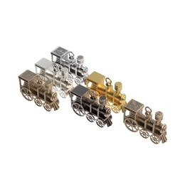 Volareo Mexican Train Marker Train Accessory - Assorted Finishes - Replacement Metal Domino Train Markers for Mexican Train Dominoes (6 Pack)