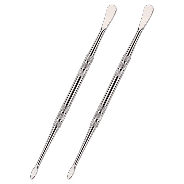 LUTER 2 Pieces 4.7 Inch Wax Carving Tool Stainless Steel Wax Carving Tool for Sculpting Spoon (Silver)