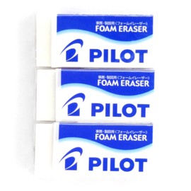 Pilot Foam Eraser S (ER-F6), Pack of 3 (Japan Import) [Komainu-Dou Original Package]