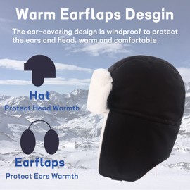 JANGANNSA Winter Baby Beanie Fleece Lined Kids Bomber Hat Earflap Warm Hat for Boys Girls (White, 3-6 Years)