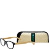 SAV Eyewear Bamboo 2550 Black Round Reading Glasses, 35 mm