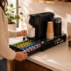 Coffee Pod Holder Drawer with Glass Top – Sleek Black