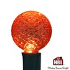 Holiday Bright Lights G50 Faceted Orange LED String Lights —