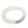 Avalaya White Mountain Crystal and Diamante Elements Stretch Bracelet -