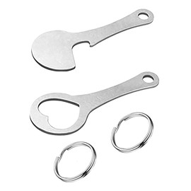 2 Pcs of Stainless Steel Remover,Shopping Trolley Token Key Stainless Steel Shopping Cart Remover Key Ring,Can Be Detached Directly,Silver