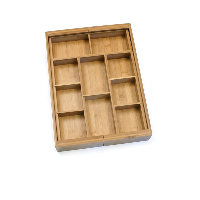 Lipper International 8882 Bamboo Wood Expandable to 18-3/4" Flatware Drawer