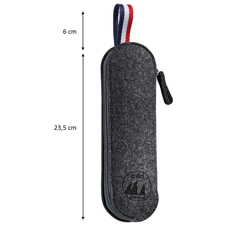 Cilio Viaggio Outdoor Cutlery Set Camping Cutlery with Black Felt