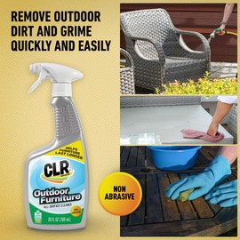 CLR Brands Outdoor Furniture Cleaner, 26 oz. Spray Bottle, Cleans Outdoor Surfaces, Remove Dirt and Grime from Fabric, Wood, Wicker, PVC, Plastic and More