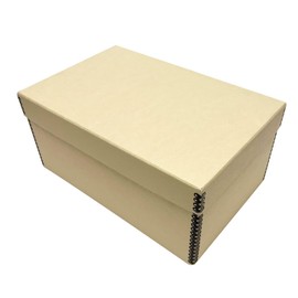 Lineco Archival Photo Storage Box, Holds up to 1100 of 5x7 Pictures, 4x6 Photograph Container with Removable Lid. Preserve Snapshot, Negatives, Prints, Films, Card, 5"x7"x12", Tan