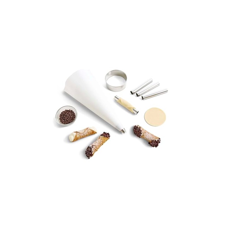 Fantes Cannoli Maker Kit, 7-Piece Set, The Italian Market Original