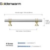 goldenwarm 10 Pack Brushed Satin Nickel Kitchen Handles 128mm Hole