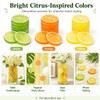 60 Pcs Artificial Lemon Slices Fake Fruit Props Yellow Green