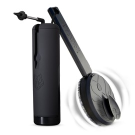 Sonic Scrubber Pro Kit and Wush Pro for Men by Black Wolf - Deluxe Water Powered Ear Cleaner - Electric Triple Jet Stream for Ear Wax Buildup - Water-Resistant Massage Brush with Silicone Bristles | Black Wolf