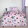 OHS Single Bedding Leopard Print, Reversible Single Quilt Cover for
