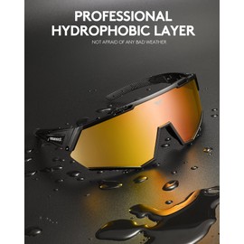 AMANEEST Safety Sunglasses for Men and Women,for Running Cycling Construction UV Protection(Jacinth Lens&Night Lens,Gray Polarized Lens)