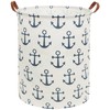 HIYAGON Canvas Storage Basket,Large Laundry Hamper with Handles-Collapsible Storage Bin