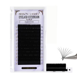 Easy Fan Lashes 0.03丨0.05丨0.07丨0.10 Thicknesses B丨J丨C丨CC丨D丨DD丨M丨L Curl Eyelash Extension Volume 1 Second Blooming Flower Fake Lashes Self Fanning Pestaña Postiza (0.05-D-10-13mix)