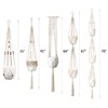 Mkono Macrame Plant Hangers, 5 Pack Different Tiers Indoor Hanging