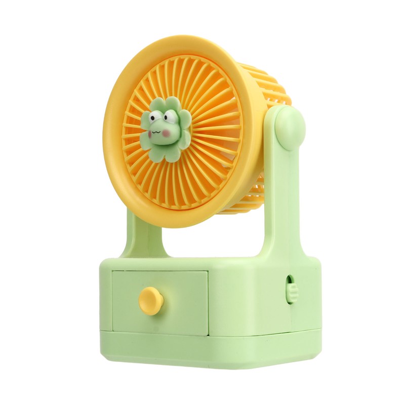 Desk Fan USB Charging Adjustable Angle Cute Portable Multifunction Air