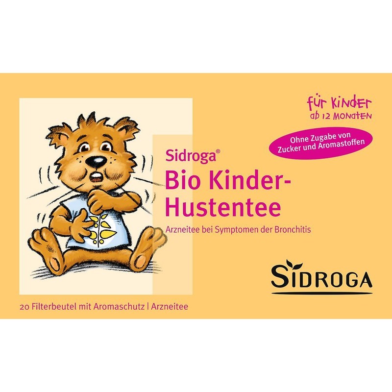 Sidroga Bio Kinder-Hustentee – Arzneitee mit Heilpflanzen bei Erkältung und