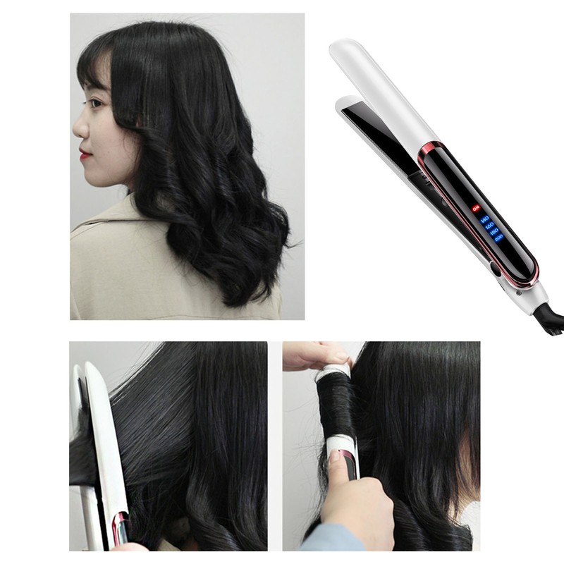 Hair Straightener Curler 4 Temperature Gears Negative Ion Hair Straightening