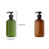 Mochiglory 300ML Large Capacity Empty Lotion Pump Bottles, Plastic Brown/Green