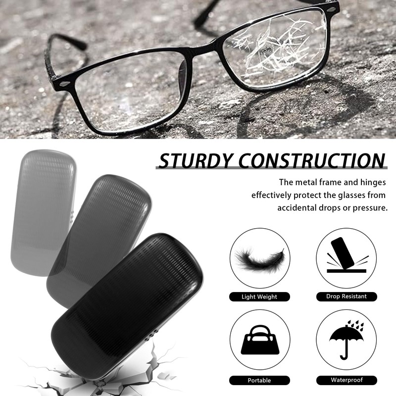 Hifot Metal Eyeglass Case, Glasses Case Hard Shell, Aluminum Spectacles