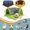 TCYYNEK Warm Guinea Pig Hideout Tunnel Bed, Soft Removable Guinea