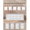 DINZI LVJ Shoe Storage Bench with Cushion, 15-Cubby Shoe Rack,