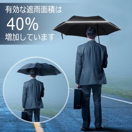 Men’s Folding Umbrella, Large, Durable, For Both Sunny and Rainy Weather, 23.6 inches (60 cm), 7 Pieces, Windproof, Durable, 12.8 oz (350 g), Lightweight for Work or School, Travel
