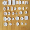 tomtask Dollhouse Miniature Plastic Plates Plates Plates Set of 33