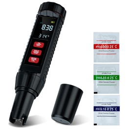 Mcbazel 7-in-1 Water Quality Tester Pen - pH/EC/TDS/SALT/S.G./ORP/Temp | IP67 Waterproof | VA Screen & ATC | for Aquarium, Pool, Hydroponics, Farm, Lab, Wastewater