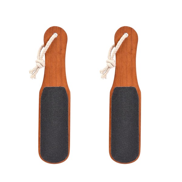 KAZIPOP 2PCS Foot File Foot Rasp Wooden Handle Pedicure Tool