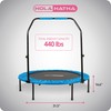 HolaHatha Foldable Mini Trampoline Home Gym Fitness Rebounder with 5