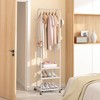 Heavy Duty Clothing Rack with Wheels,Modern Garment Rack with 3