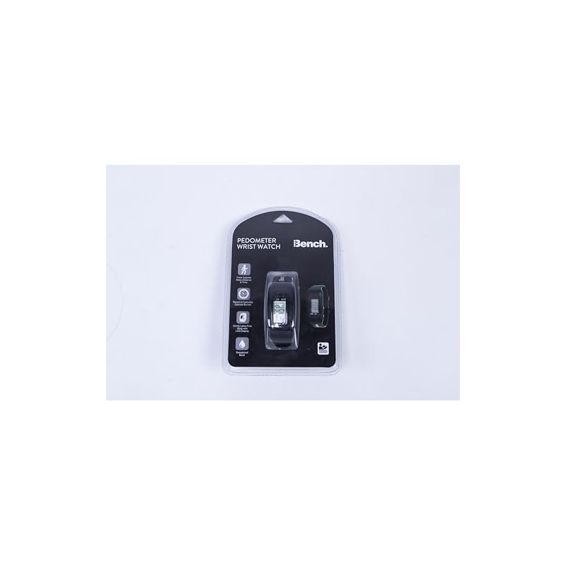 BENCH BS3348 Pedometer Wrist Watch Pedometro Unisex Black