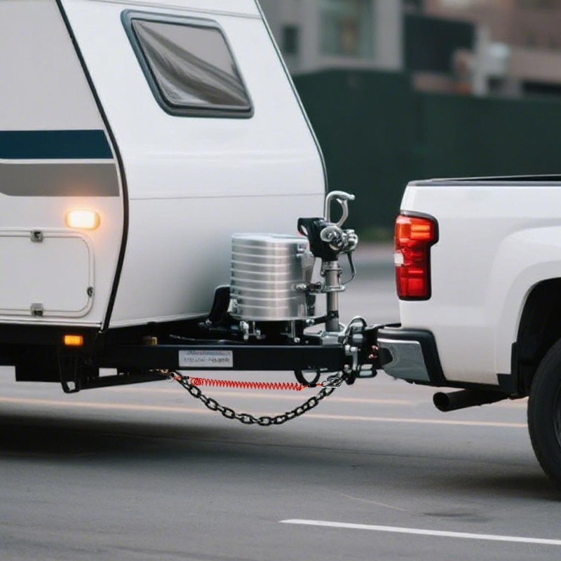 2pcs Trailer Breakaway Cable, 6FT High Rebound Spring Trailer Emergency