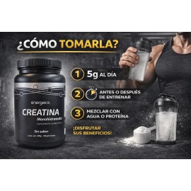 Biotina 120 Caps Y Creatina Monohidratada 500mg Energios