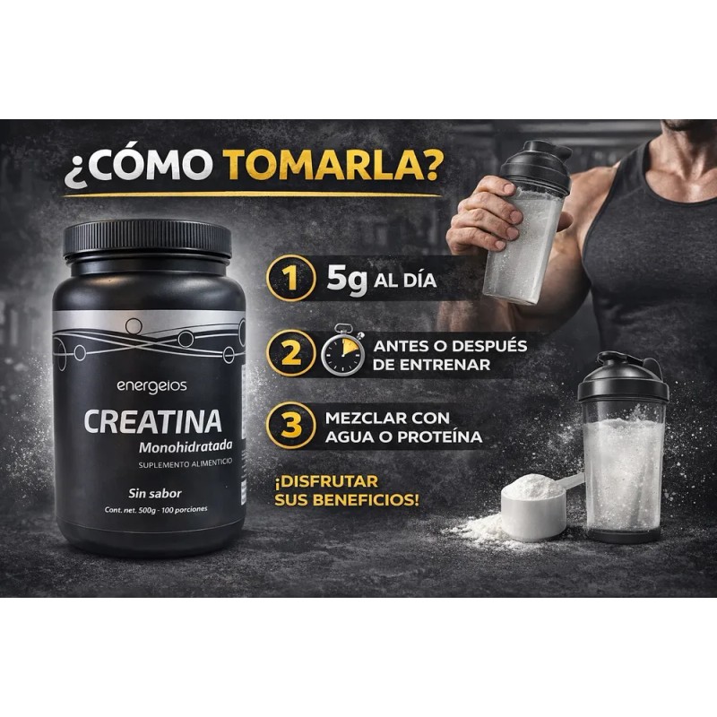 Biotina 120 Caps Y Creatina Monohidratada 500mg Energios