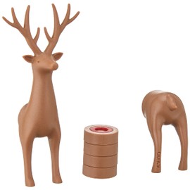 QUALY Oh Deer Kühlschrank-Magnete 6-teilig aus recyceltem Kunststoff, QL10175-BN