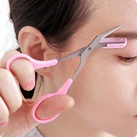 Eyebrow trimming scissors with a comb, thinning scissors / 빗달린 눈썹 정리가위 숱가위