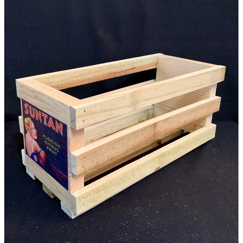 SUNTAN Shipping Crate Replica Storage Crate... Hand Made 12.5" x