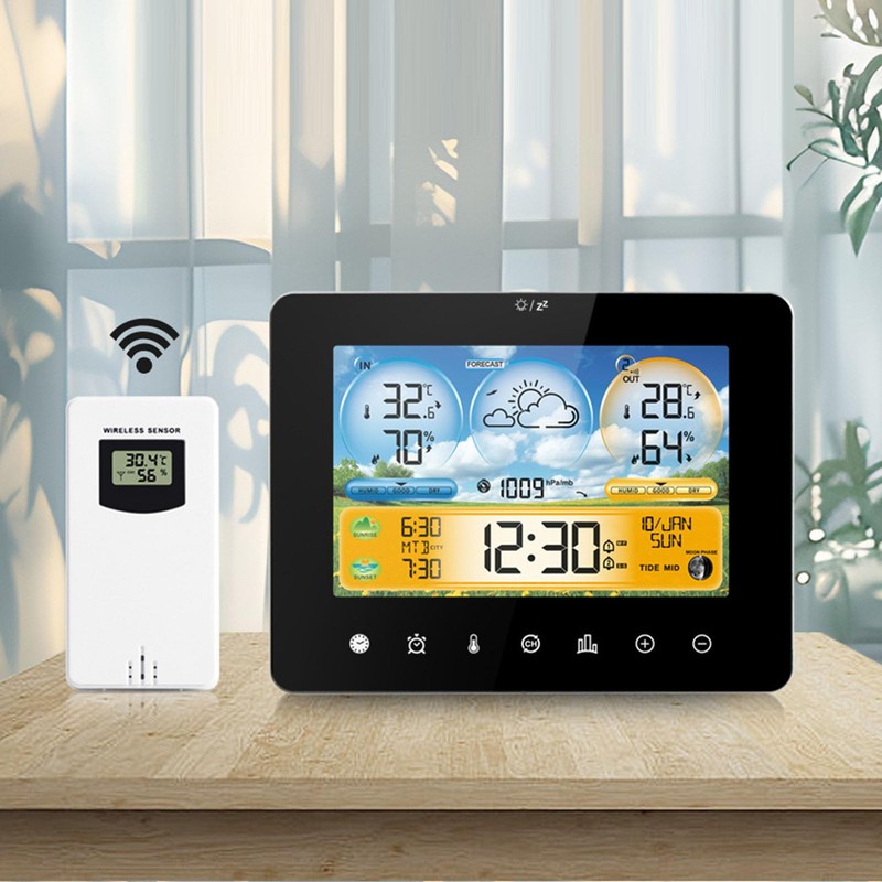 Wireless Weather Station with Outdoor Sensor, Weather Stations Indoor and