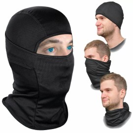 Unbranded Balaclava Ski Masks Windproof Motorcycle Face Mask Tactical Hood for Men Women - Black-1