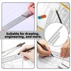 3 Pieces Metal Ruler Stainless Steel Ruler 15 cm /