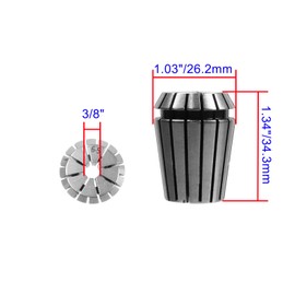 Rannb ER-25 Collet Chuck 3/8 Spring Collet Set for CNC Clamping Device Engraving Machine (3/8Incn 9.5mm)-2pcs
