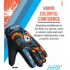 LUMAZU Youth Soccer Goalkeeper Gloves Kids Adult (Blue, Size 3
